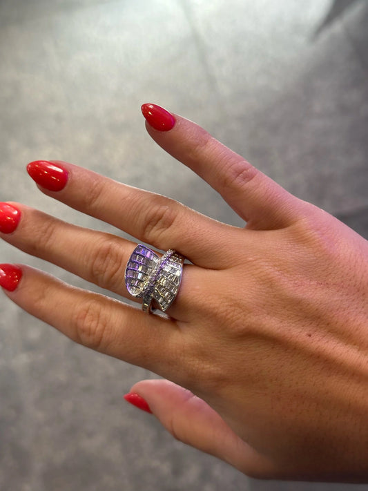 Ladies Baguette and Round Diamond Ring