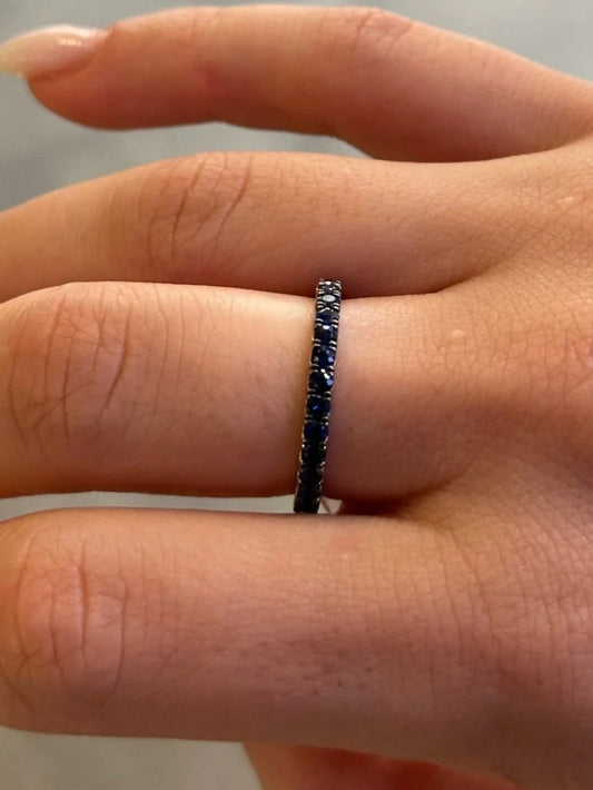 Ladies Sapphire Stone Eternity Band