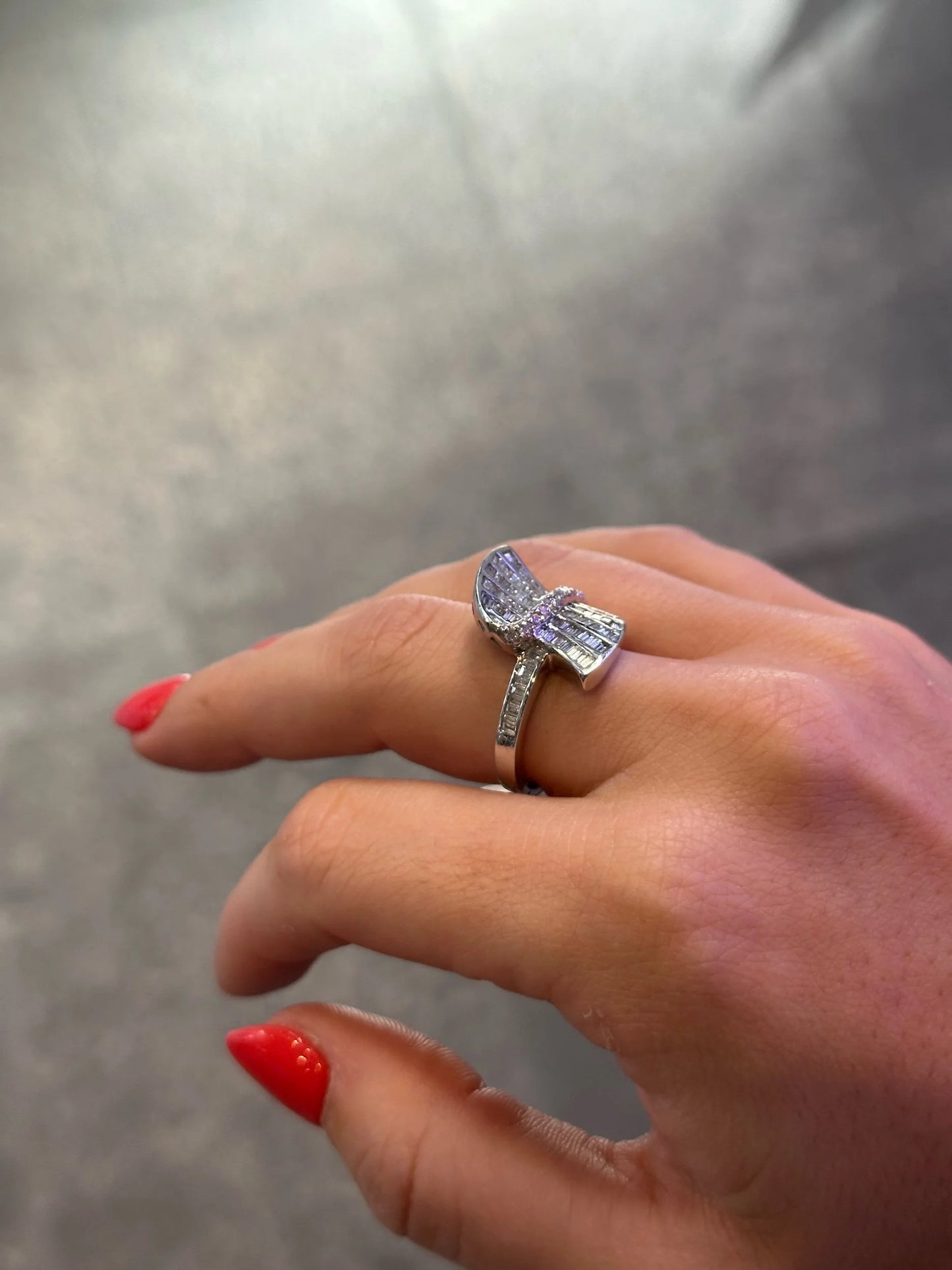 Ladies Baguette and Round Diamond Ring