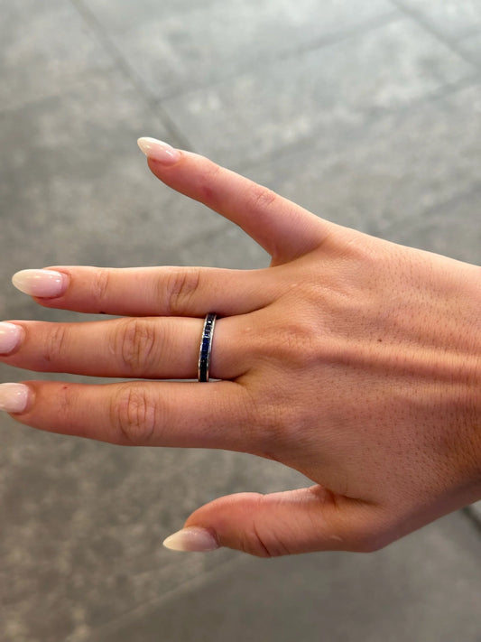 Ladies Sapphire Stone Eternity Channel Set Band