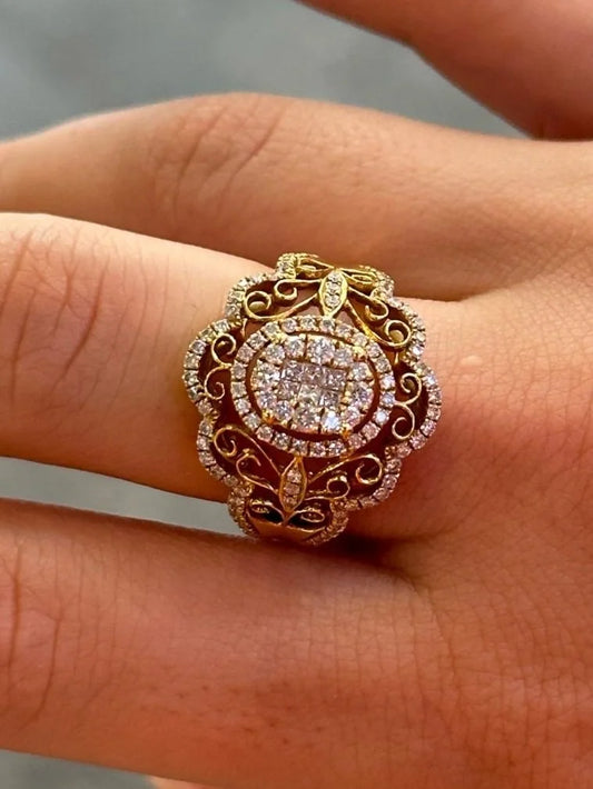 Ladies Custer Filigree Design Ring