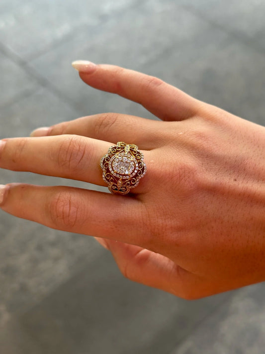Ladies Custer Filigree Design Ring