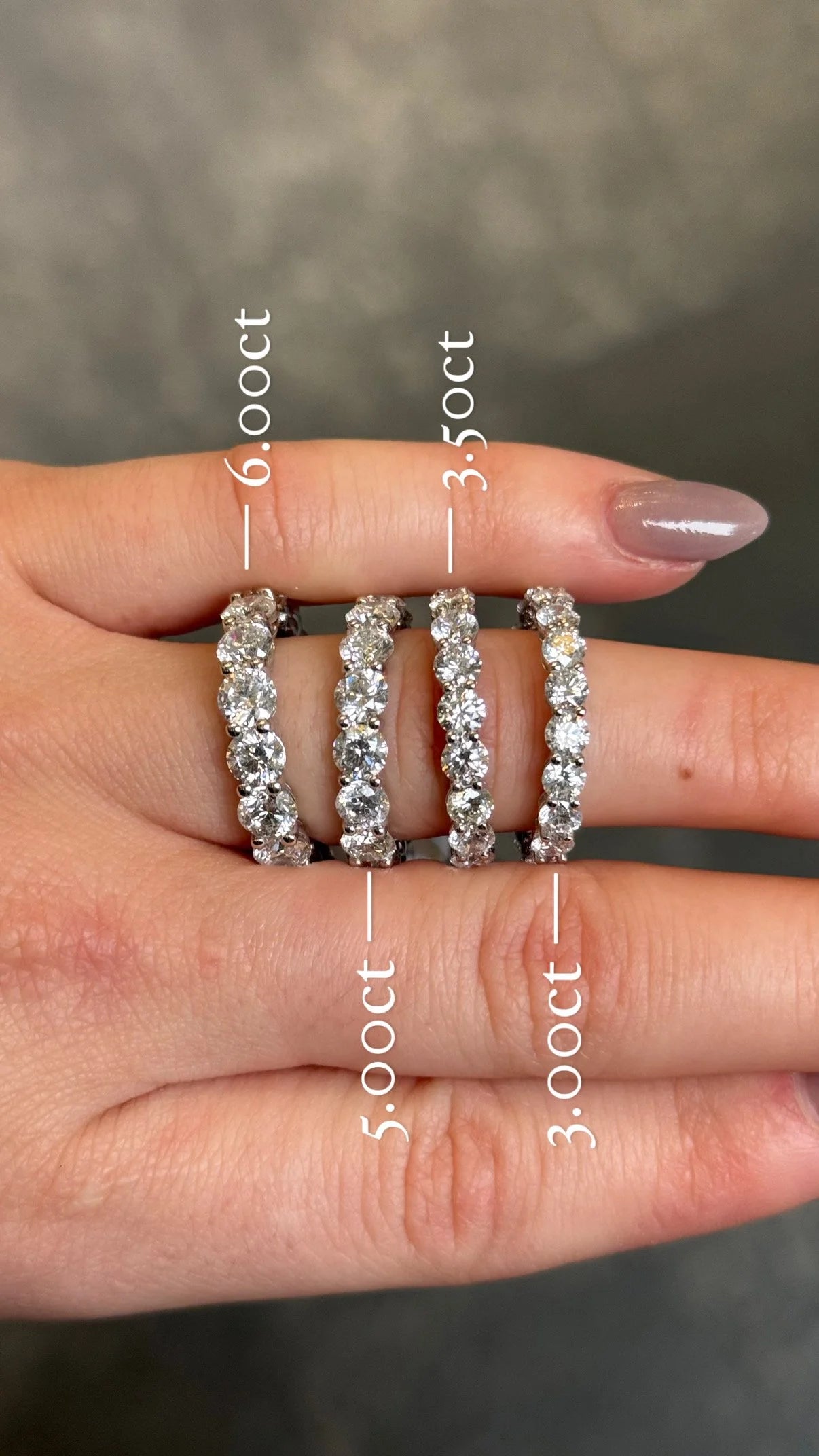 Ladies 3ct Eternity Wedding Band