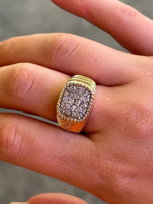 Ladies Round Diamond Sigma Ring