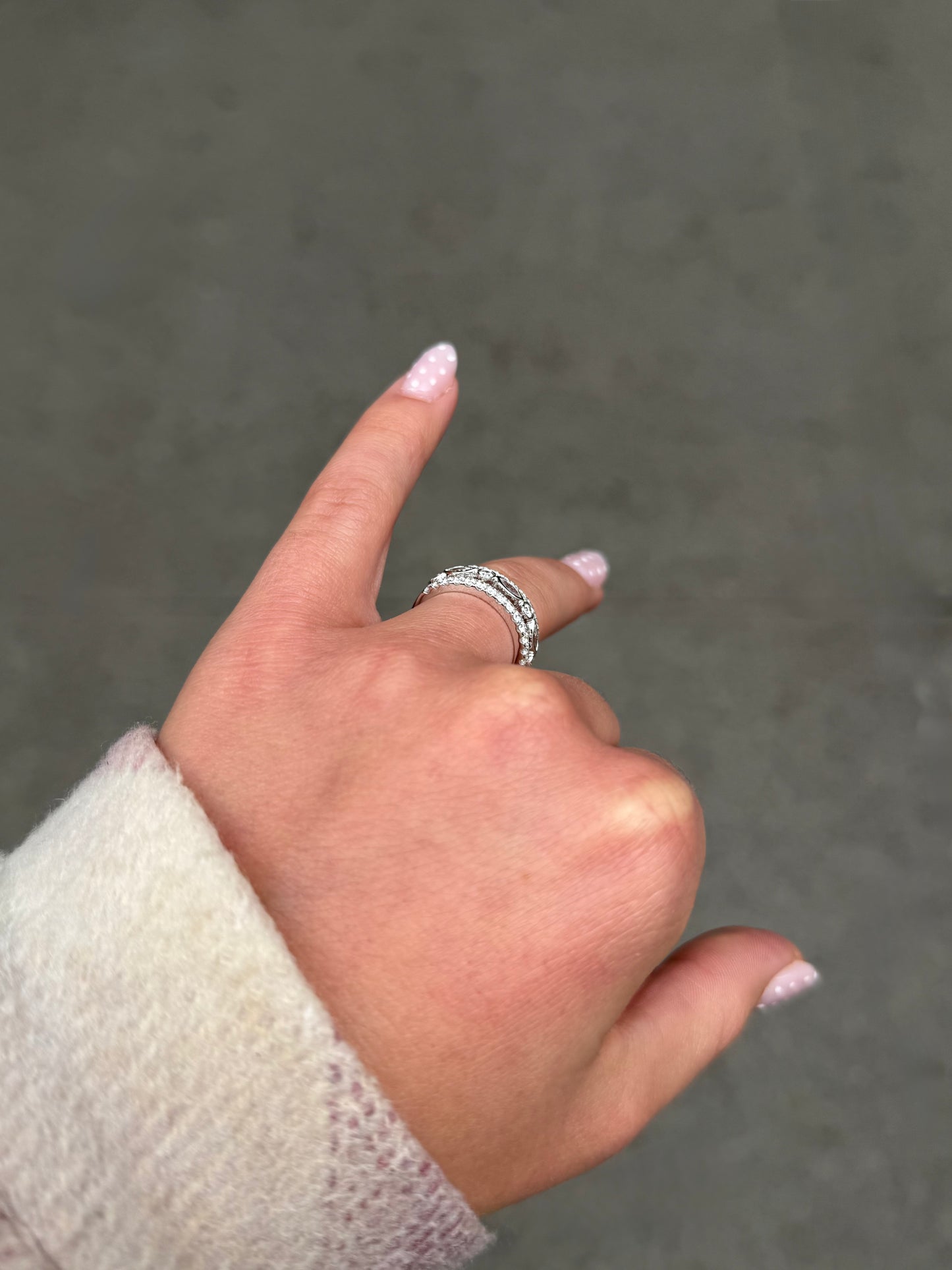 Ladies Alternating Marquise and Round Diamond Band