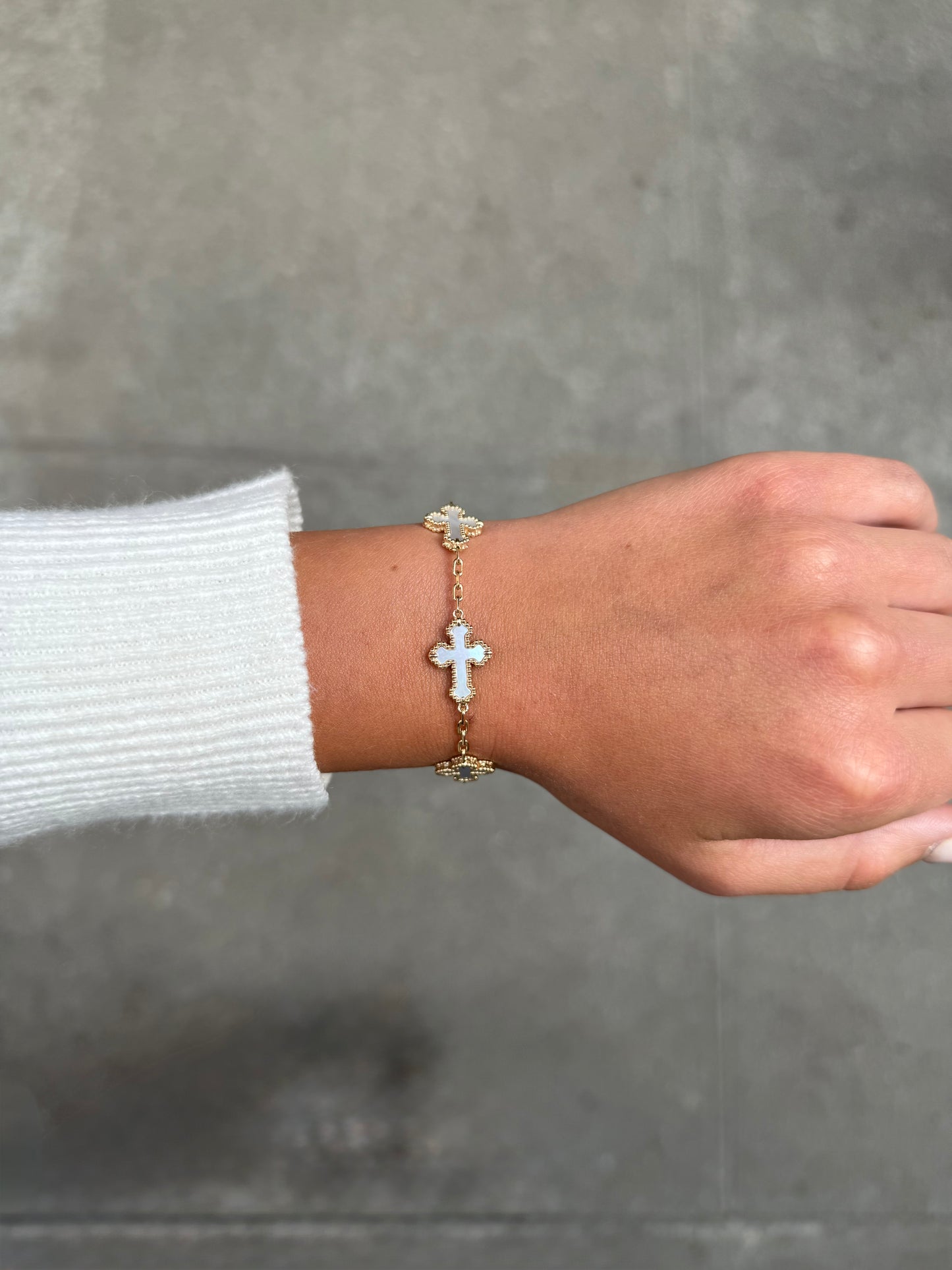 Ladies Black Cross Bracelet