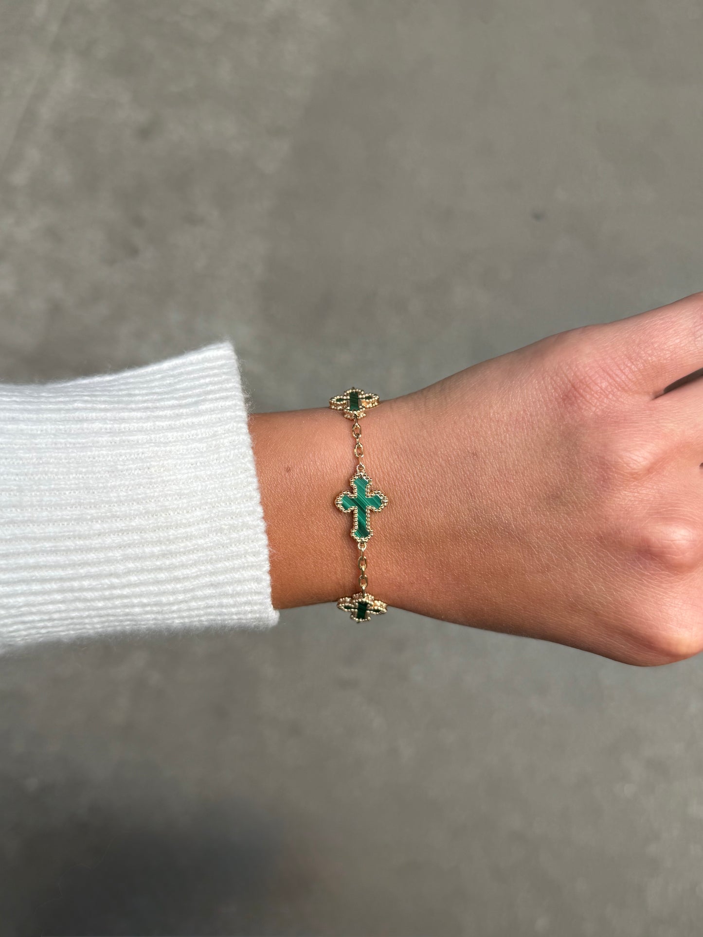 Ladies Black Cross Bracelet