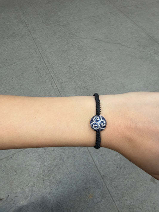 Ladies Threaded Slider Swirl Bracelet