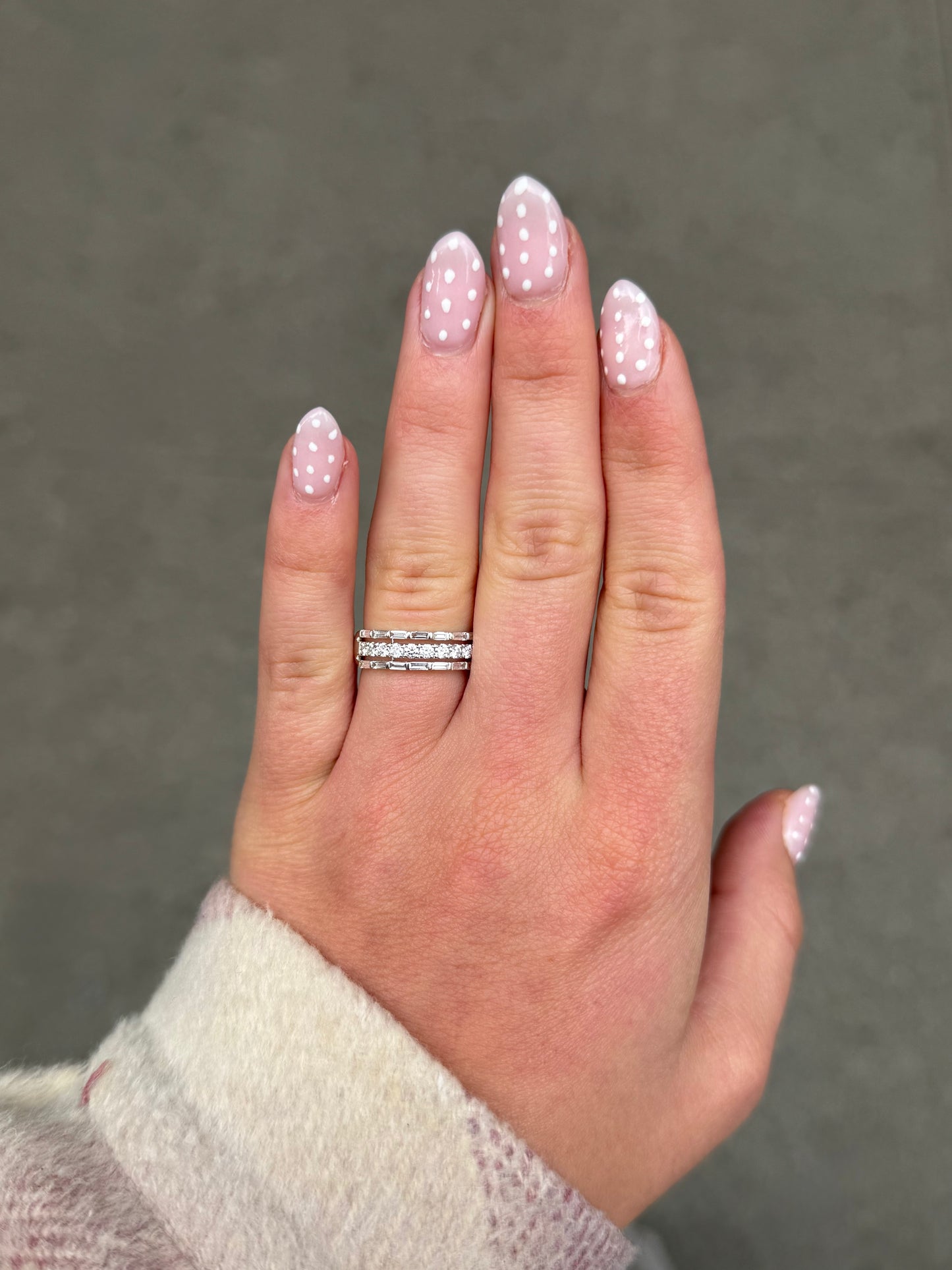 Ladies Multi-Row Baguette and Round Diamond Ring