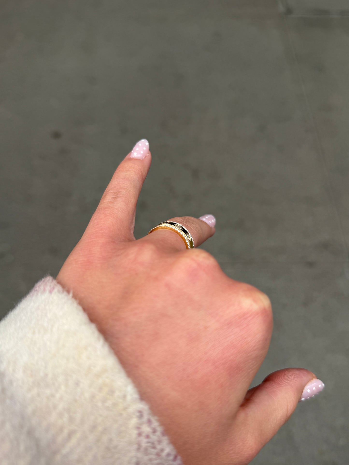 Ladies Marquise and Round Diamond Half Way Band