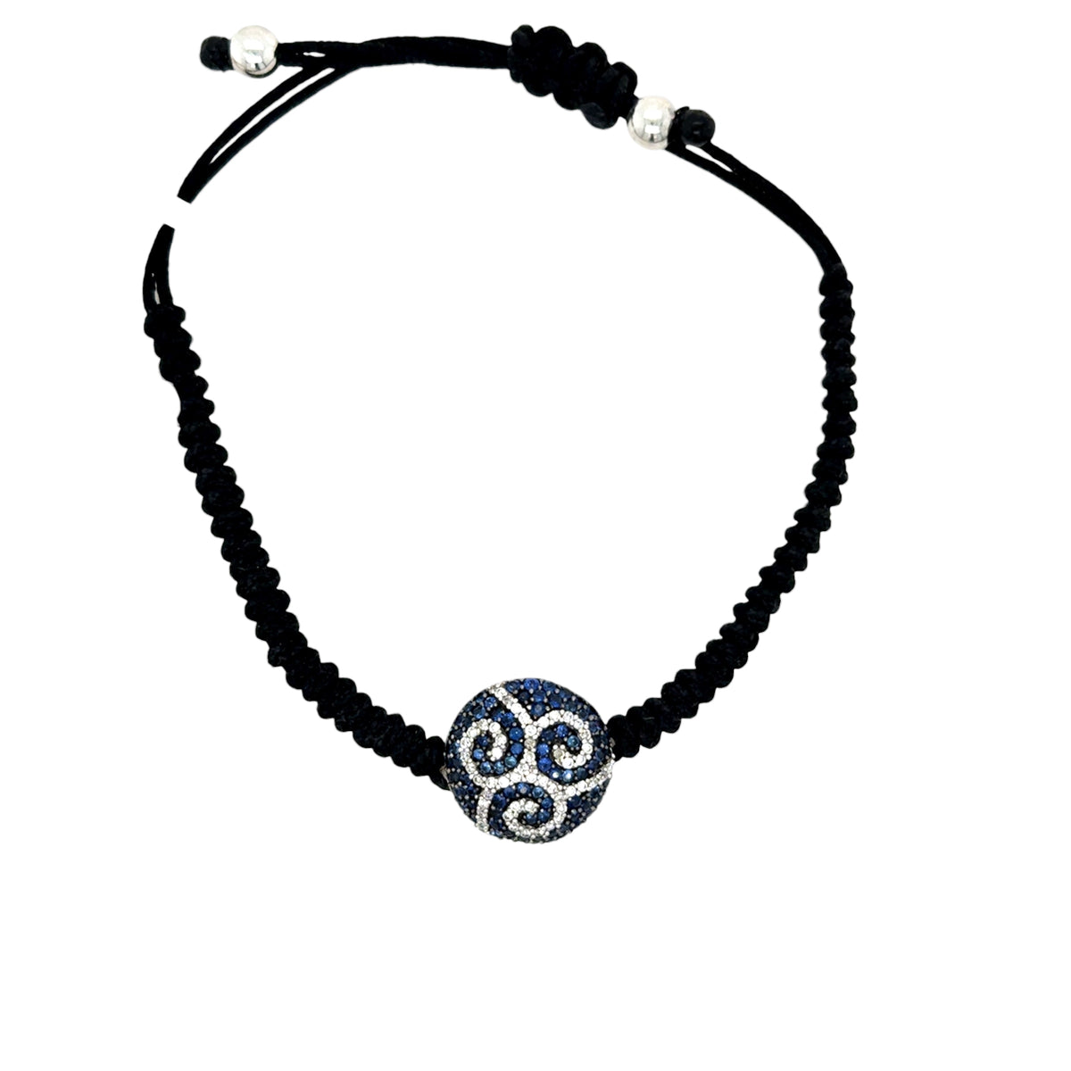 Ladies Threaded Slider Swirl Bracelet
