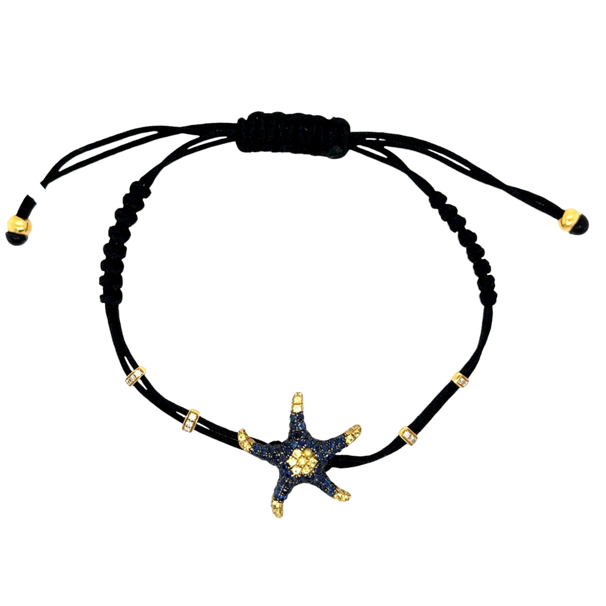 Ladies Threaded Slider Starfish Bracelet