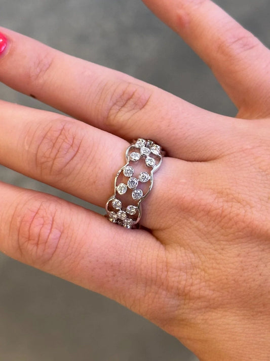 Ladies Five Round Diamond Eternity Band