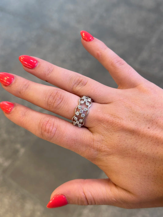 Ladies Five Round Diamond Eternity Band