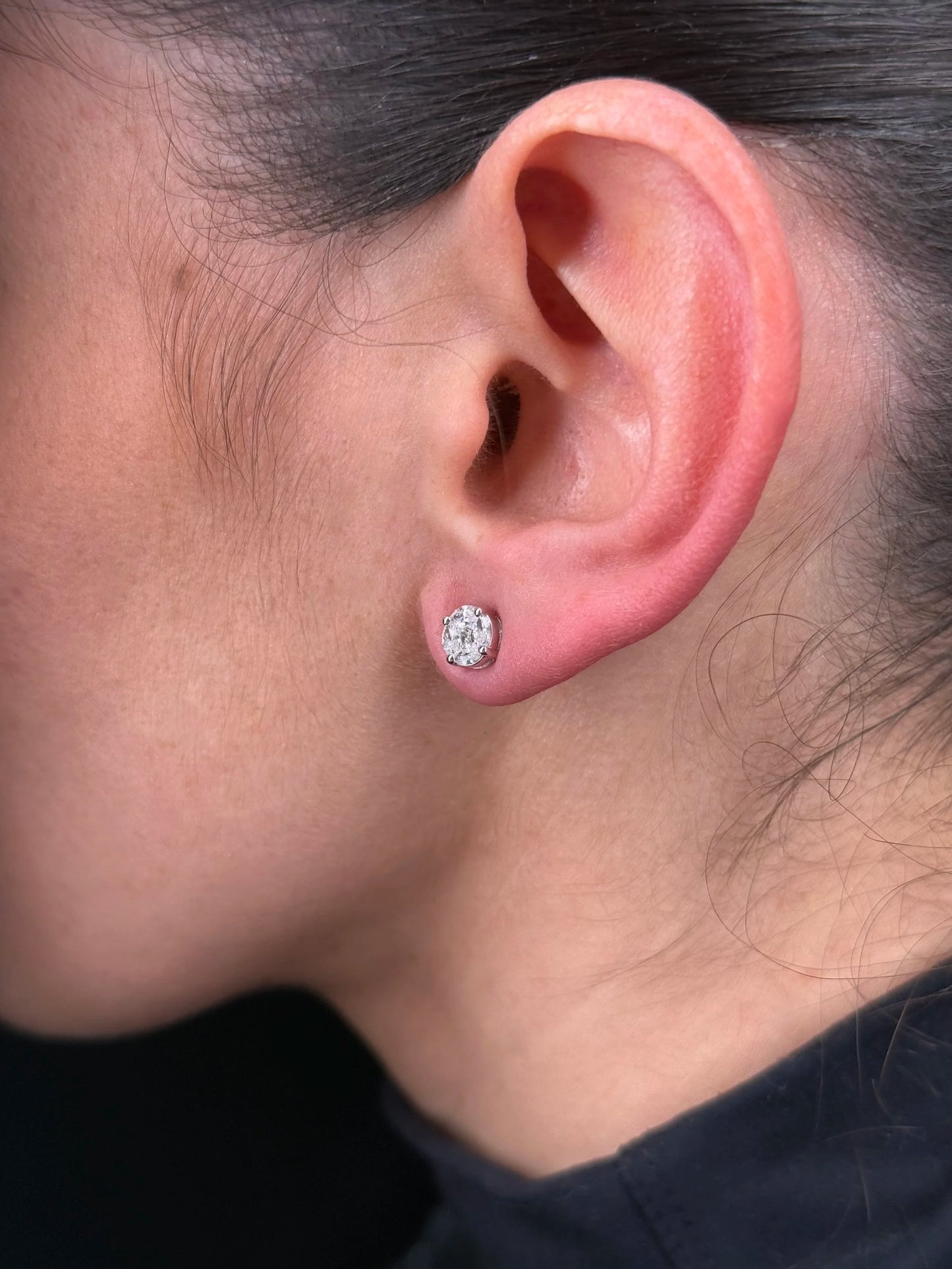 Ladies Small Diamond Cluster Earrings