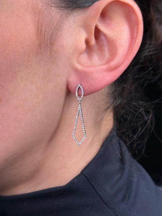 Ladies Fancy Hallow Diamond Earrings