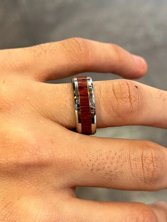 Men’s Wood with Cobalt Wedding Band