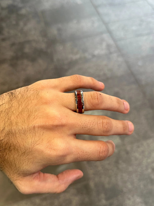 Men’s Wood with Cobalt Wedding Band