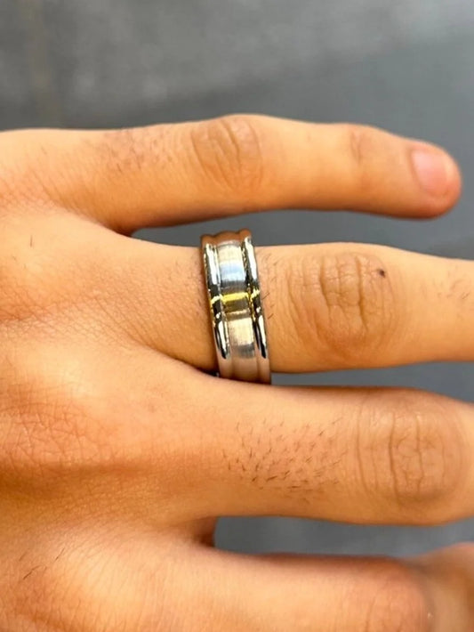 Men’s Three Dome Cobalt Wedding Band