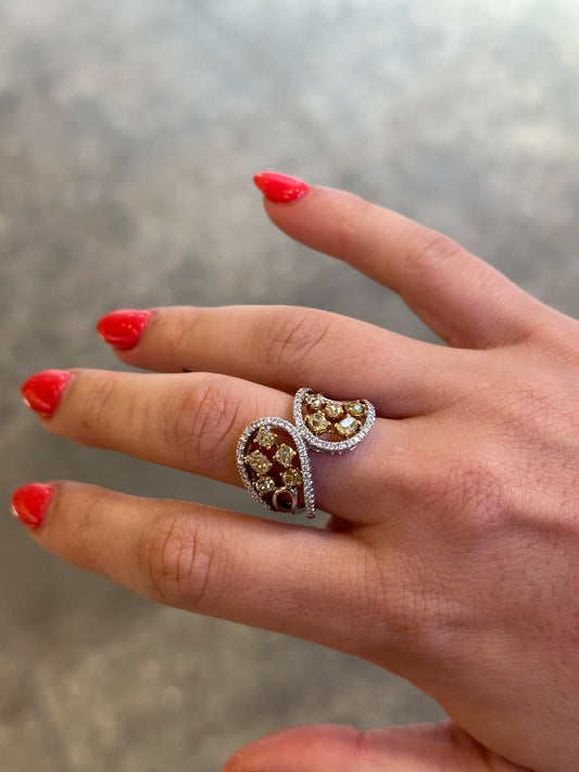 Ladies Yellow Diamond Cocktail Ring