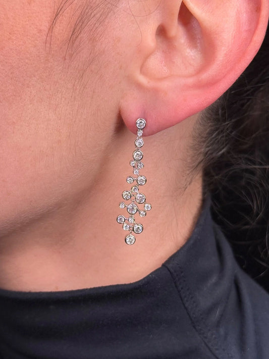 Ladies Bezel Diamond Earrings