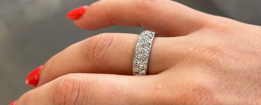 Ladies Round Diamond Eternity Band
