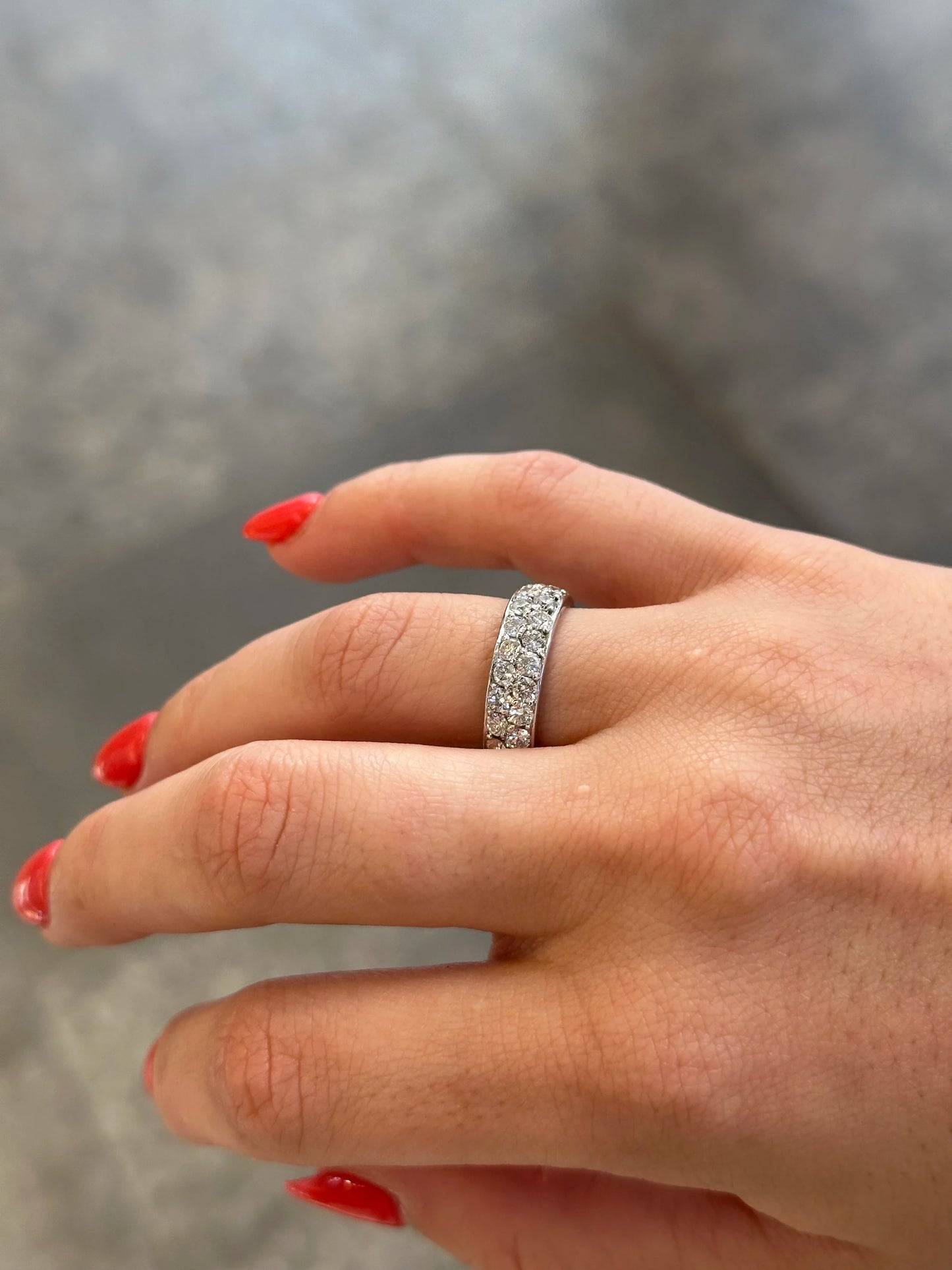 Ladies Round Diamond Eternity Band