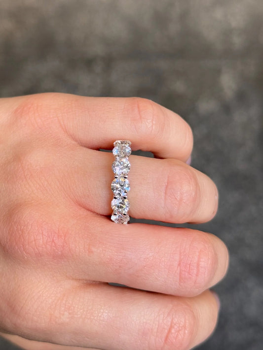 Ladies Lab Grown 6.50ct Eternity Wedding Band