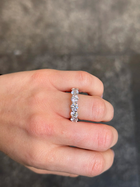 Ladies Lab Grown 6.50ct Eternity Wedding Band