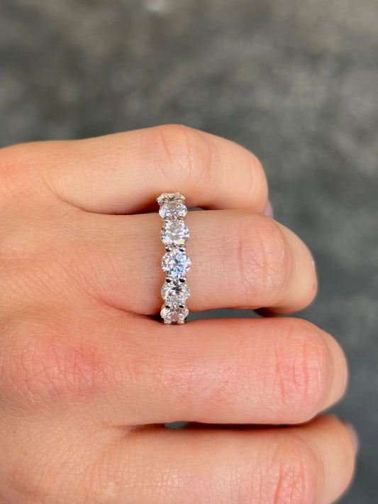 Ladies Lab Grown 5.50ct Eternity Wedding Band