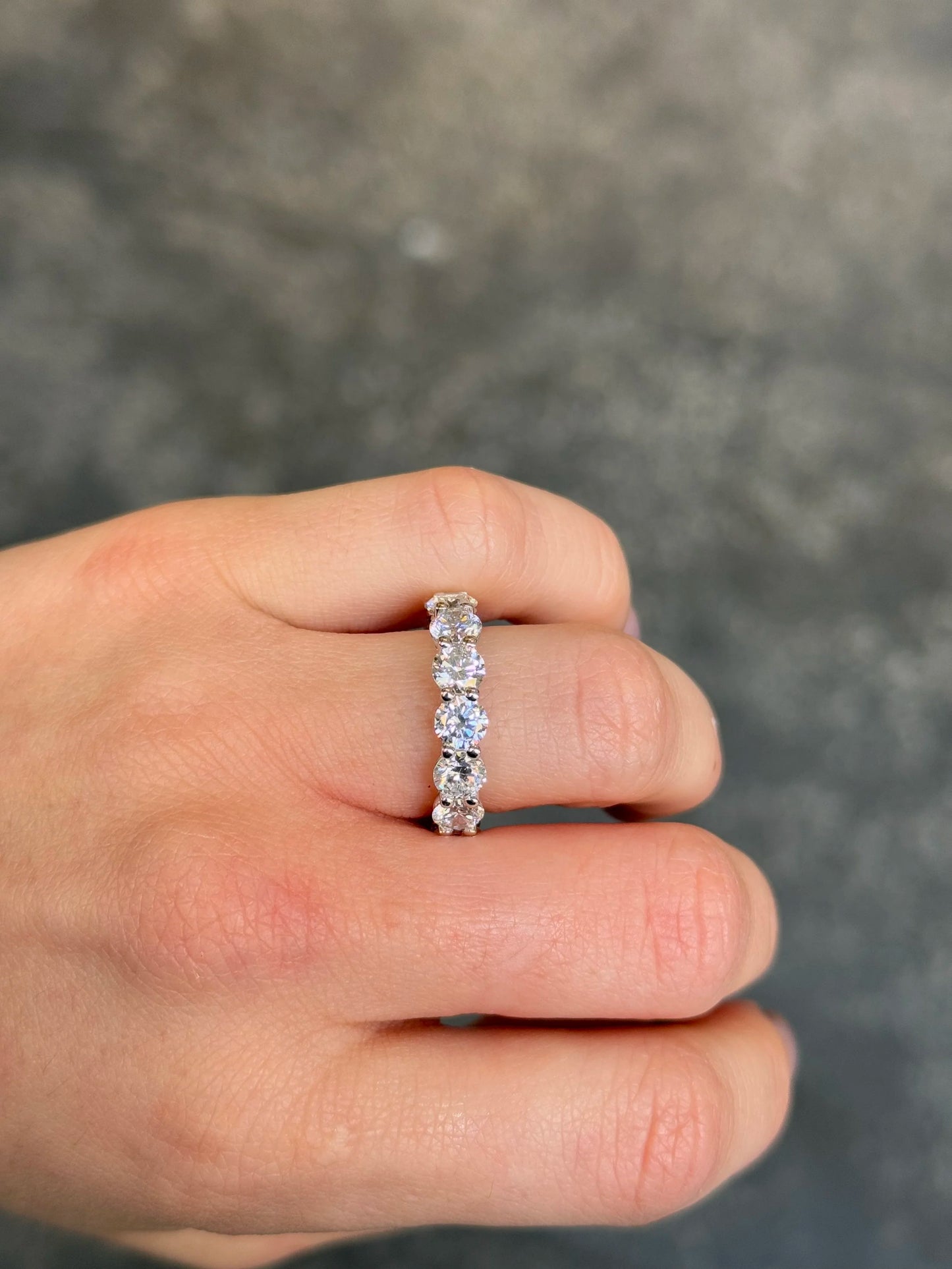 Ladies Lab Grown 5.50ct Eternity Wedding Band