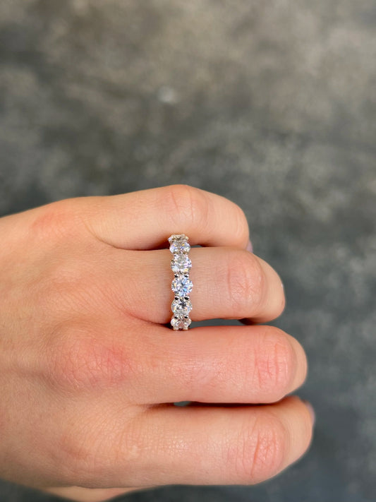 Ladies Lab Grown 5.50ct Eternity Wedding Band