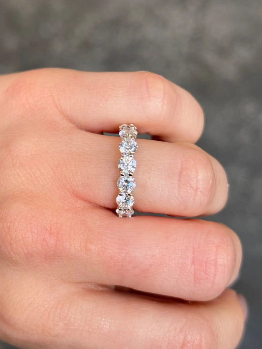 Ladies Lab Grown 4.50ct Eternity Wedding Band