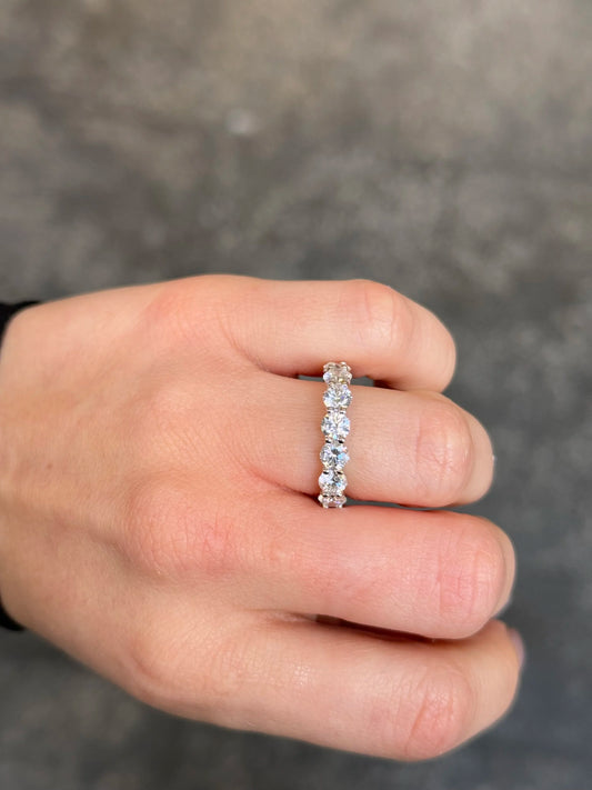 Ladies Lab Grown 4.50ct Eternity Wedding Band