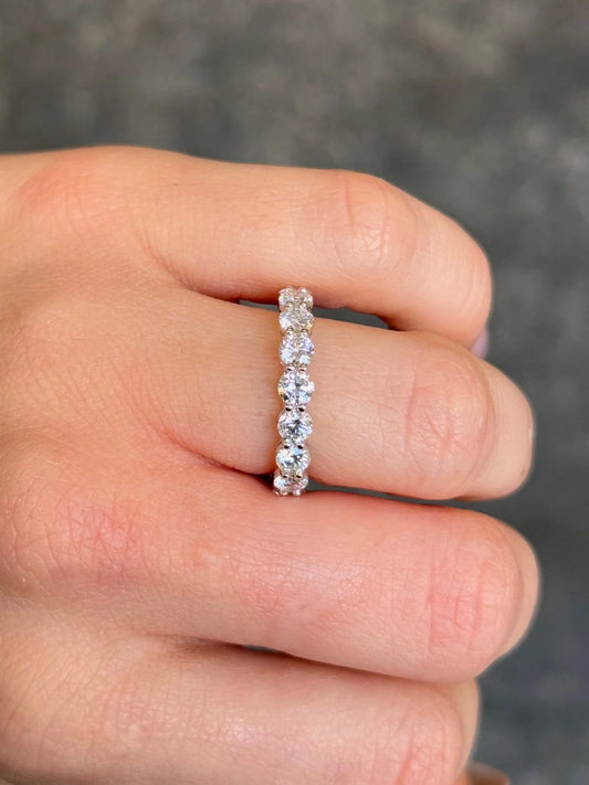Ladies Lab Grown 3ct Eternity Wedding Band