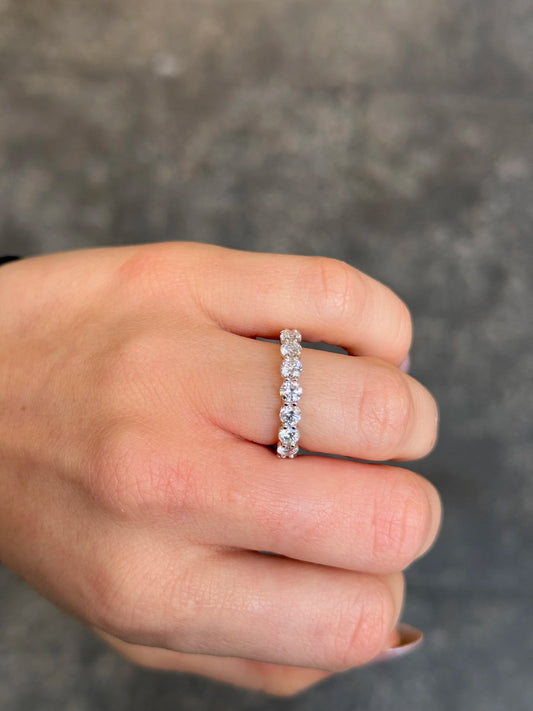 Ladies Lab Grown 3ct Eternity Wedding Band