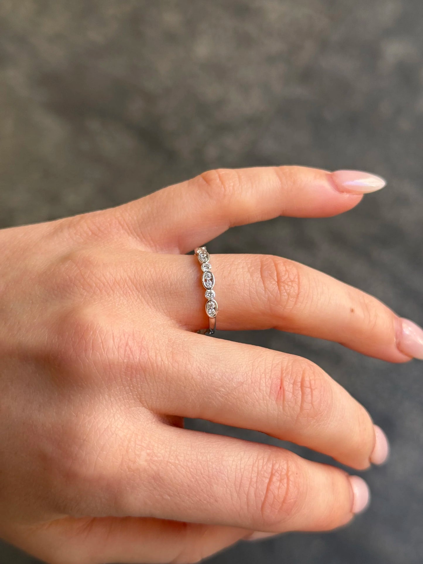 Ladies Bezel Set Wedding Band