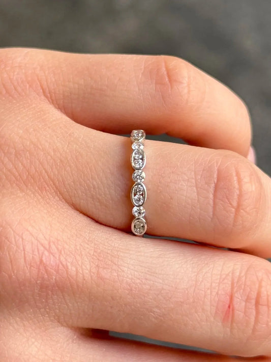 Ladies Bezel Set Wedding Band