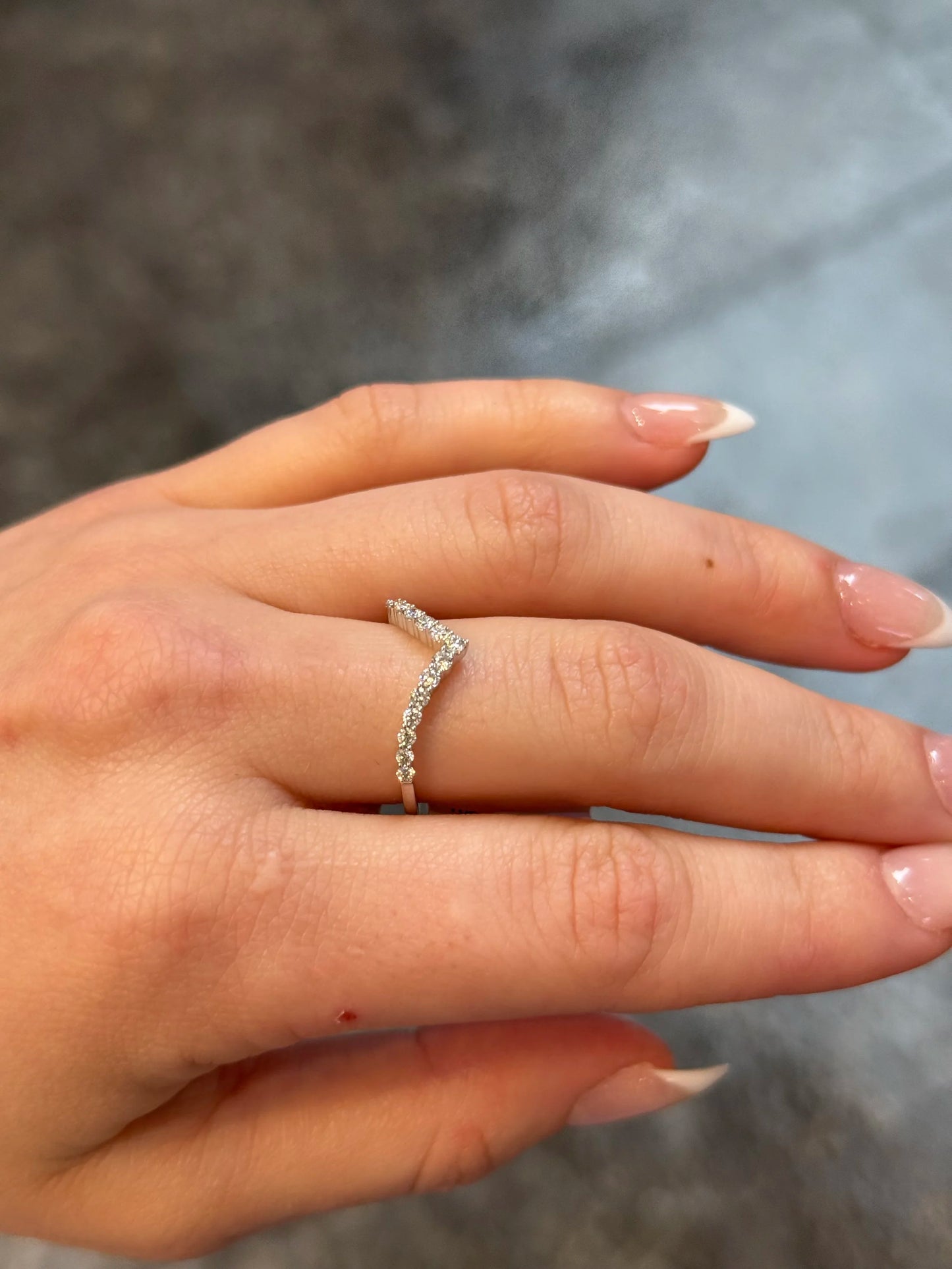 Ladies Pointed Diamond Ring