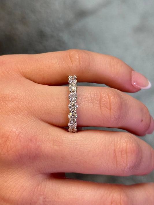 Ladies Halfway Diamond Wedding Band