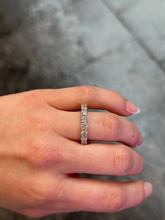 Ladies Halfway Diamond Wedding Band