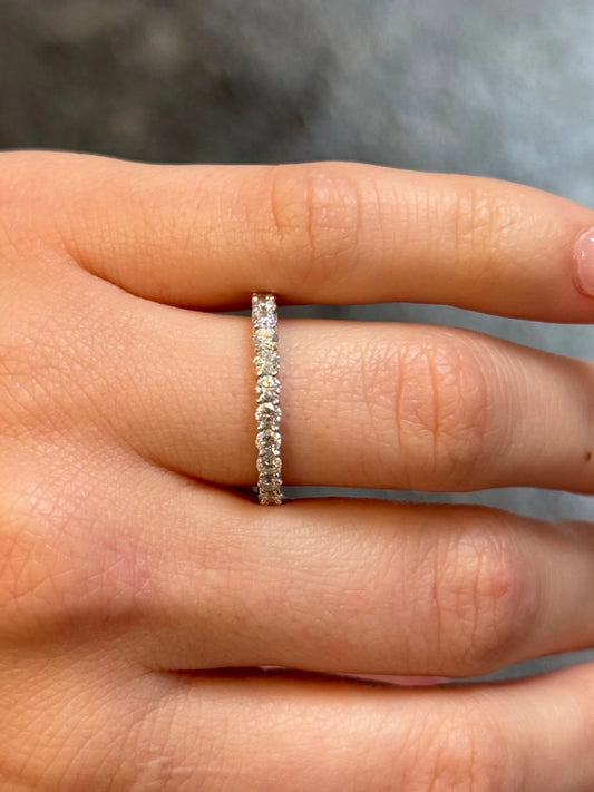 Ladies Halfway Diamond Wedding Band