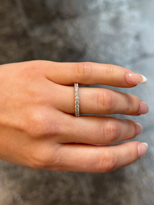 Ladies Halfway Diamond Wedding Band