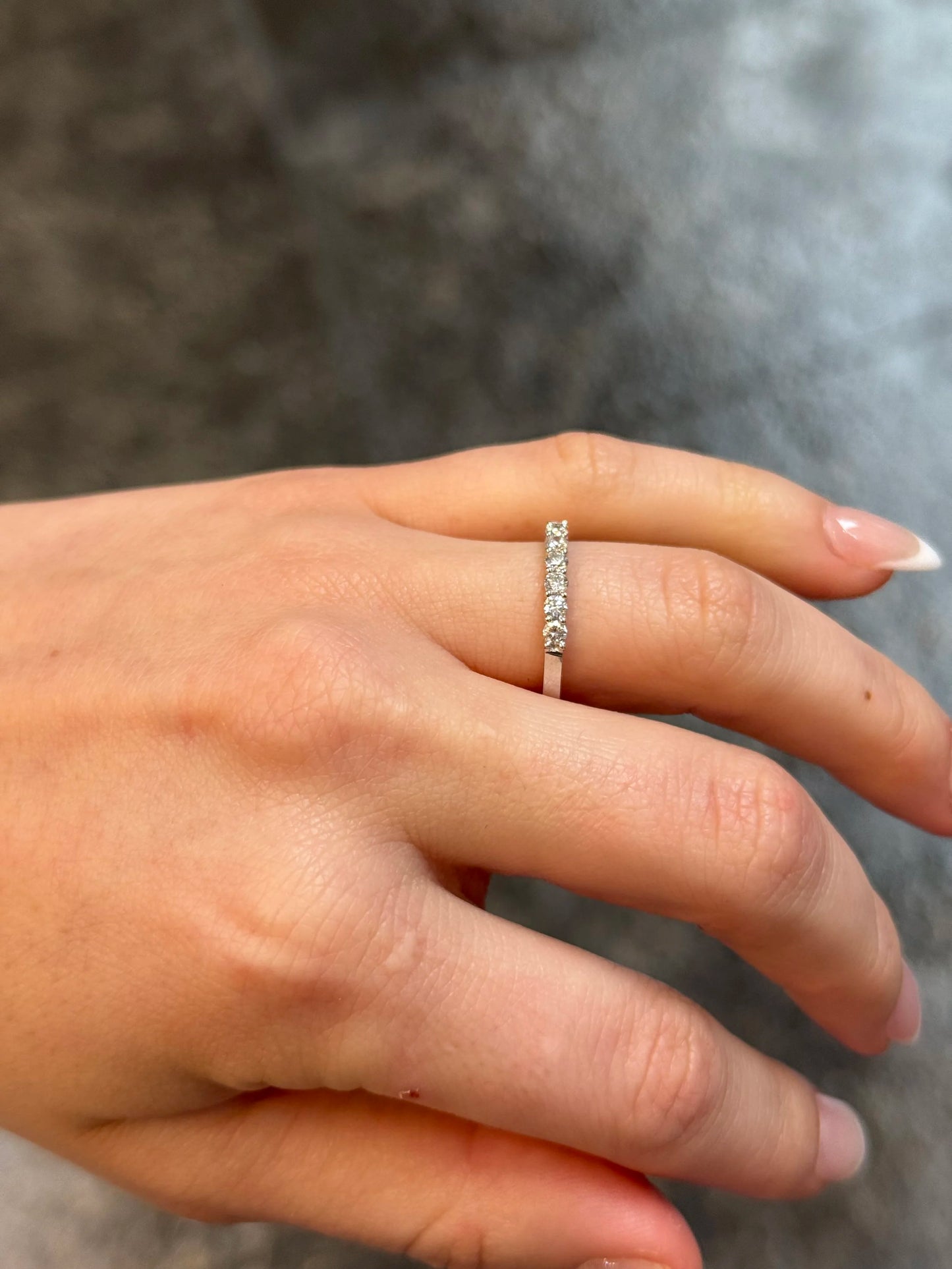 Ladies Halfway Diamond Wedding Band