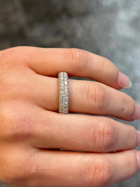 Ladies Pave Set Wedding Band