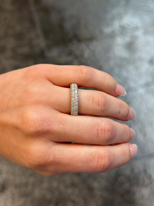 Ladies Pave Set Wedding Band