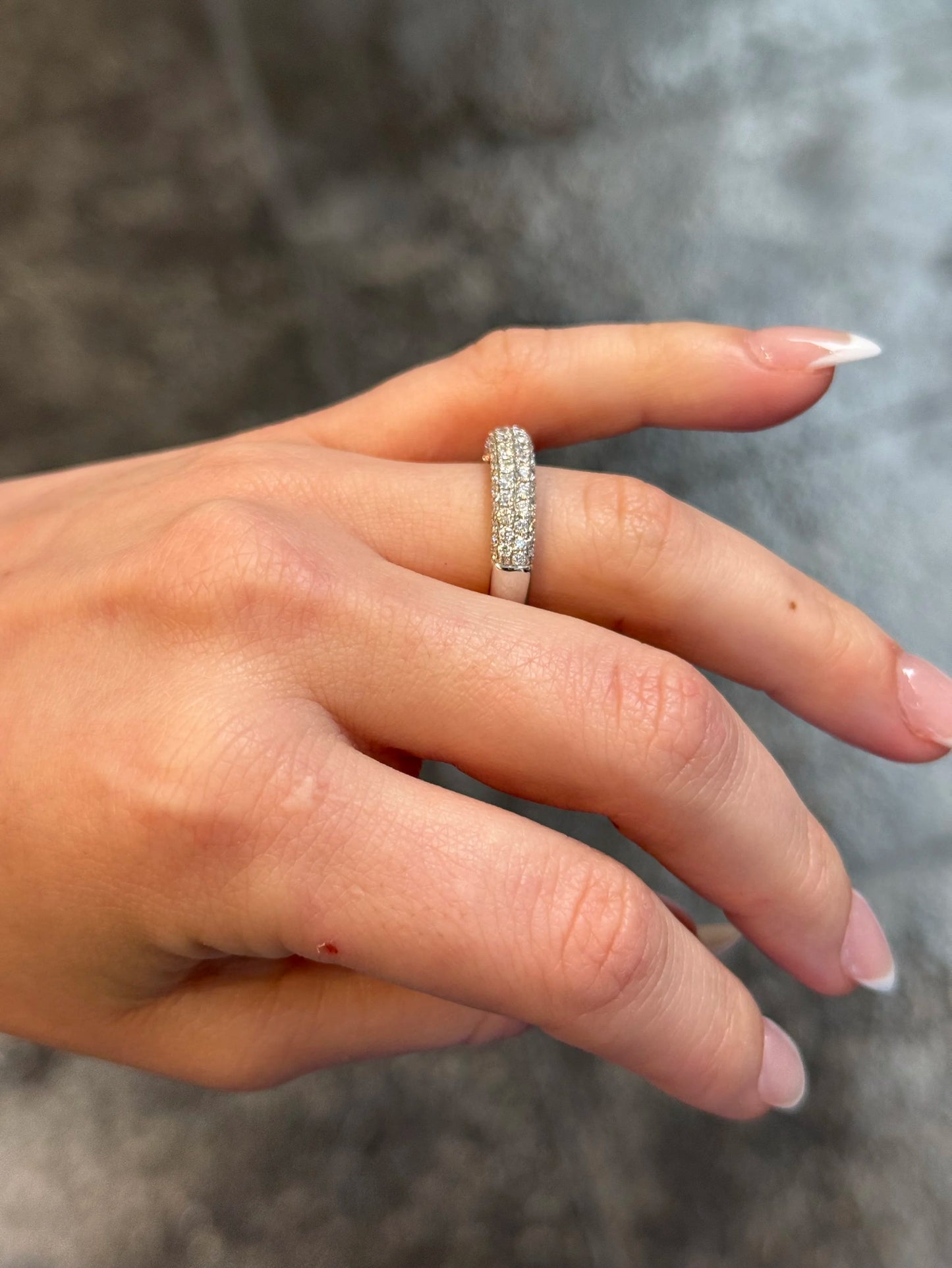 Ladies Pave Set Wedding Band