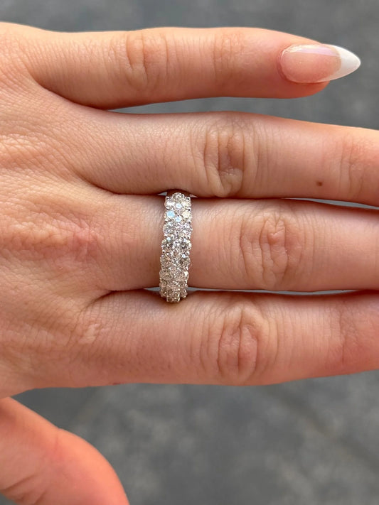 Ladies Three Row Diamond Ring