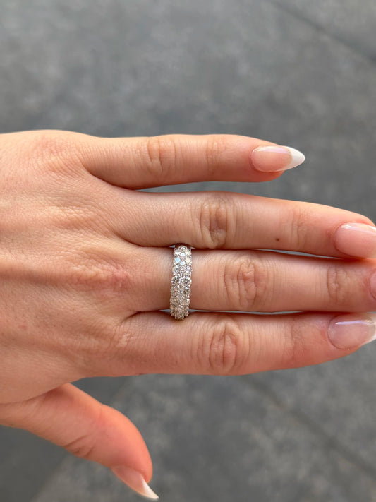 Ladies Three Row Diamond Ring