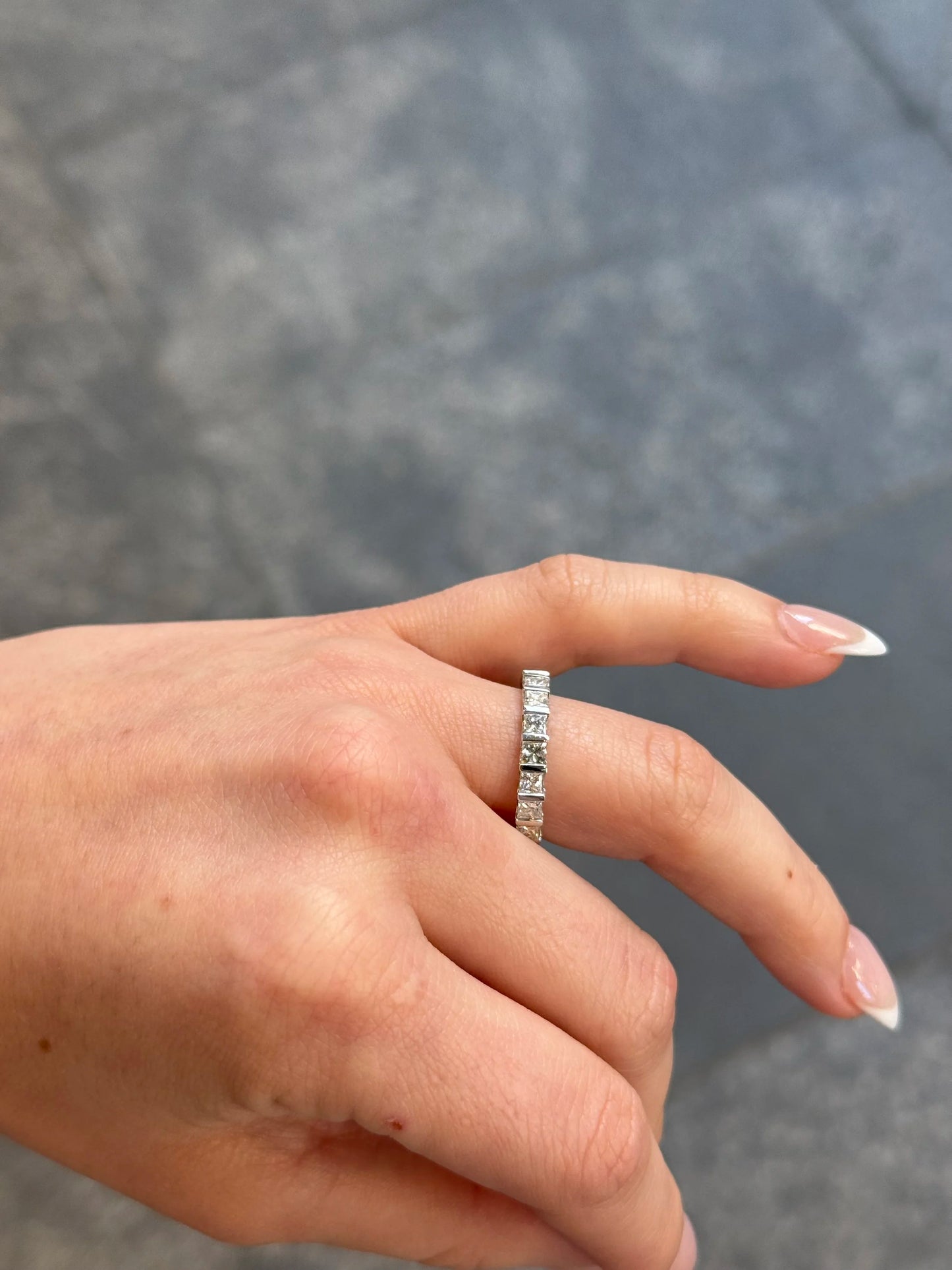 Ladies Princess Eternity Wedding Band